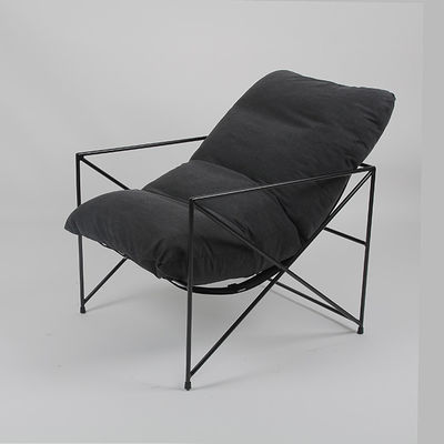 kaufen Schmiedeeisen-Freizeit faules einzelnes Gewebe Sofa With Down Filling ODM Online-Herstellung