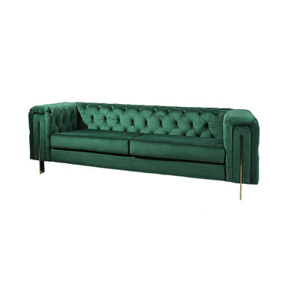 kaufen Sitzer-Samt-Knopf mit hoher Dichte Sofa With Metal Base des Schaum-Wohnzimmer-3 Online-Herstellung