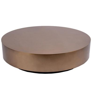 kaufen DIA120x30cm-Runden-schwarzer niedriger StahlCouchtisch polierte Messingspitze Online-Herstellung