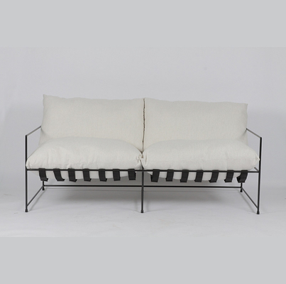 kaufen Fauler Stoff Art Iron Art Loveseat Sofa für das Ablesen von Freizeit-Licht-Luxus Online-Herstellung