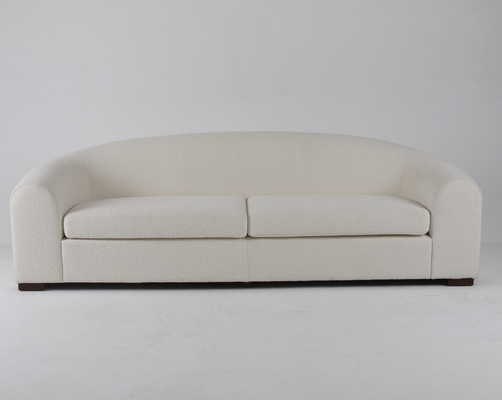 Guter Preis Luxus- und modernes weißes Boucle-Wohnzimmer Sofa With Wooden Legs Online