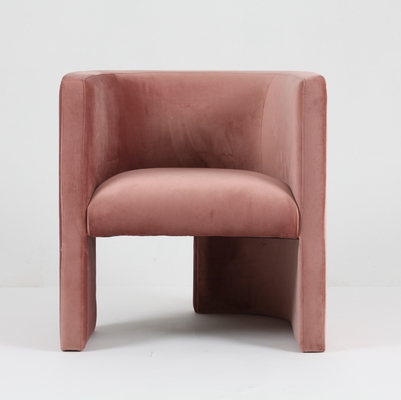 Guter Preis Luxussamt-Freizeit-rosa Wohnzimmer-Stuhl gepolsterter moderner Entwurf Online