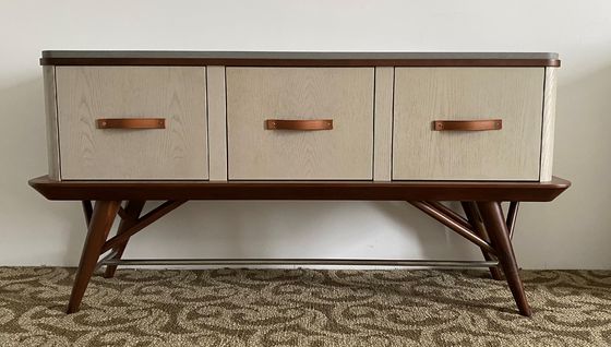 Guter Preis Fester hölzerner Rahmen und Bein-Badezimmer-Kabinett-und Stein-oberstes modernes freistehendes Online