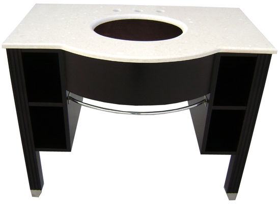 Guter Preis Hölzernes freistehendes Eitelkeits-Kabinett, hölzerne Eitelkeits-Einheiten für Badezimmer Online