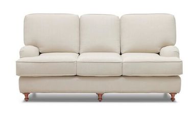 Guter Preis Im amerikanischen Stil Wohnzimmer legt Leinensitzer Sofa Solid Wood Legs des gewebe-3 hin Online