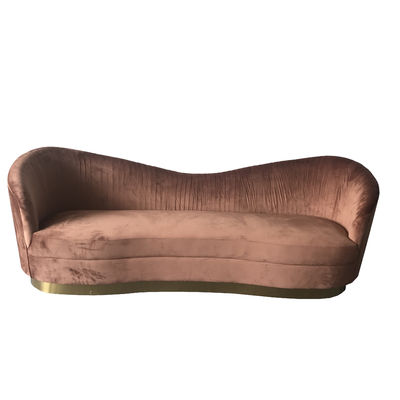 Guter Preis Gelbes Samtchesterfield-Sofa für Wohnzimmersofa mit gloden Metallfuß Online