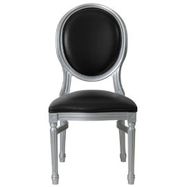 Guter Preis Schwarze antike Hochzeits-stapelbarer Louis Xv Chair Oak Wood-Rahmen mit ovaler Rückseite Online