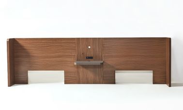 Guter Preis Königin-Größe der Gastfreundschafts-Hotel-Art-Kopfende-Walnuss-HPL nach Maß mit LED-Lichtern Online