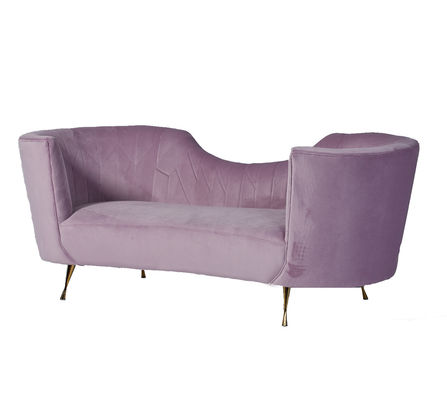 Guter Preis Polsterungs-einzigartige Bogen-Baby-Rosa-gebogene Samt-Couch Online