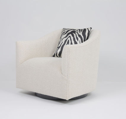 Guter Preis Modernes Wohnzimmer-Luxusgewebe-flaumiger einzelner beige Lehnsessel Online