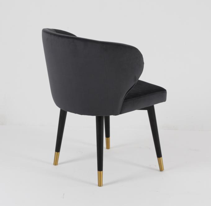 Schwarze Samt-Gewebe-Möbel-Esszimmer sitzt Luxus vor 1