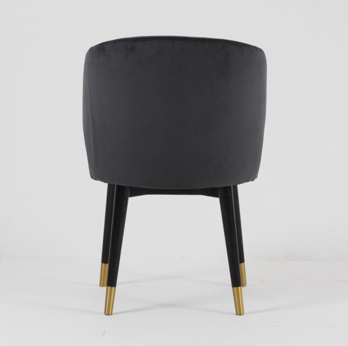 Schwarze Samt-Gewebe-Möbel-Esszimmer sitzt Luxus vor 0