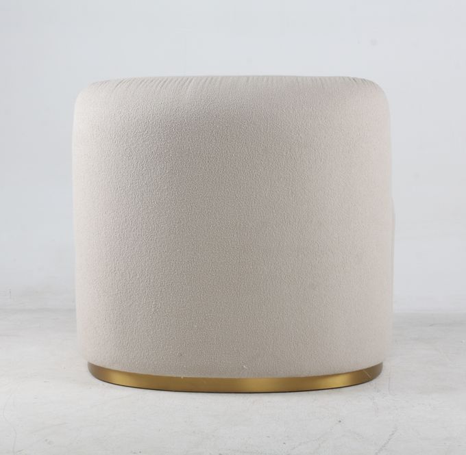 Wohnzimmer-weißer Gewebe Boucle-Akzent-Freizeit-Stuhl-moderne Art 0