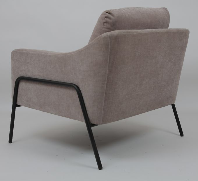 Mode-moderner Wohnzimmer-Sofa Upholstered Grey With Black-Metallrahmen 0