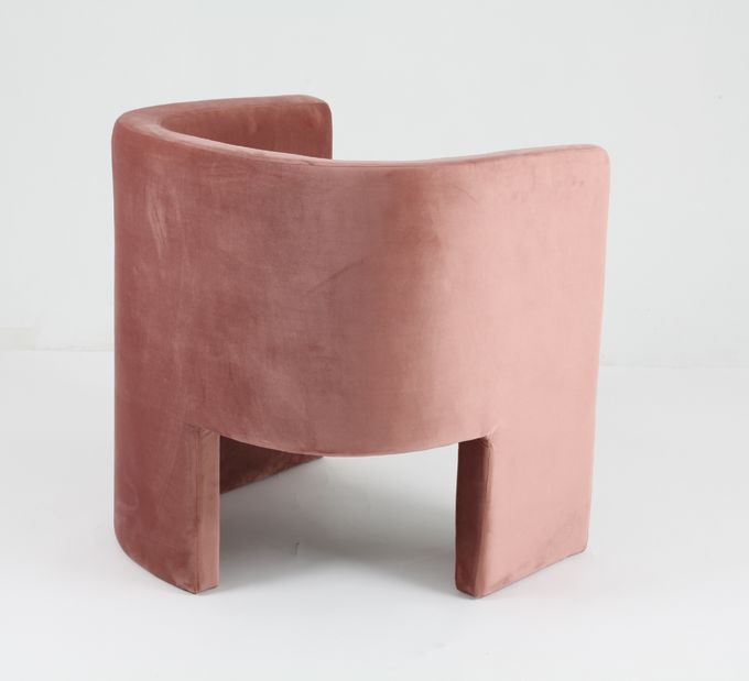 Luxussamt-Freizeit-rosa Wohnzimmer-Stuhl gepolsterter moderner Entwurf 0