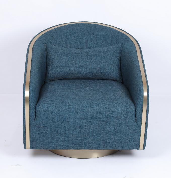 Modernes, bequemes, blaues Stoff-Single-Lounge-Sessel-Sofa für Hotelzimmer 1
