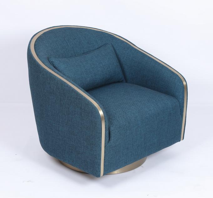 Modernes, bequemes, blaues Stoff-Single-Lounge-Sessel-Sofa für Hotelzimmer 0