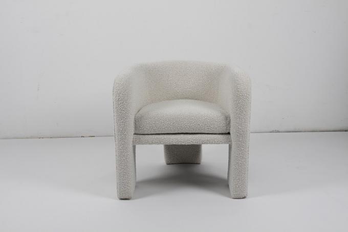 Lammwollfauler Sofa Cream White Boucle Chair-Lamm-Wollaufenthaltsraum-Akzent einzeln 0