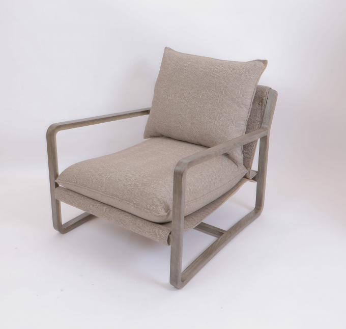 Holz-Klubsessel-Edelstahl-Basis der Hotel-Schlafzimmer-massiven Eiche 1