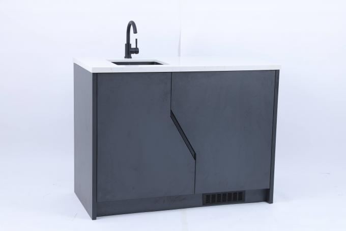 Moderne kundenspezifische Badezimmer-Eitelkeit mit Marmorplatte 1
