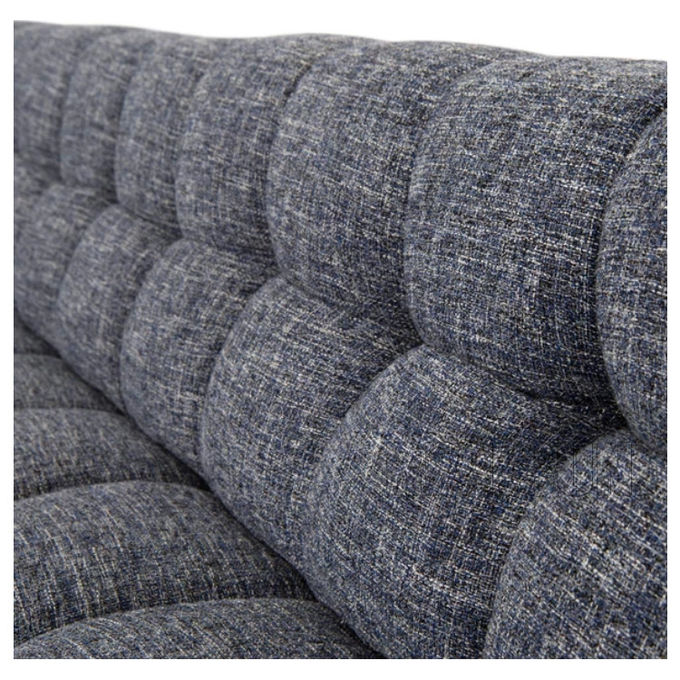 Gefaltetes durchheftendes Grey Linen Fabric Living Room Sofa Walnut Legs And Delicately 0