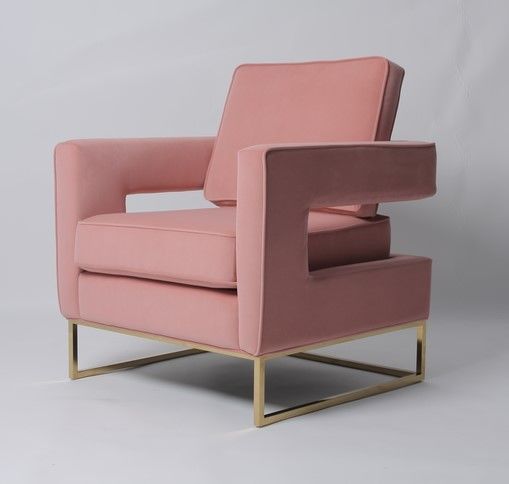 Rosa Samt-Wohnzimmer-Freizeit bewaffnen Sofa Chair With Stainless Steel-Beine 1