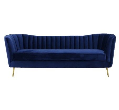 Italienische Art-Samt-Wohnzimmer-Gewebe-Sofas mit den Edelstahl-Beinen 1