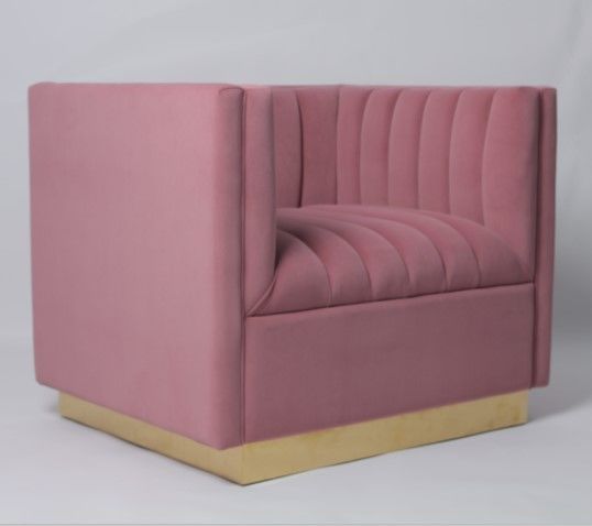 Kundenspezifisches Farbsamt-Gewebe Sofa Living Room Furniture Armchair 3