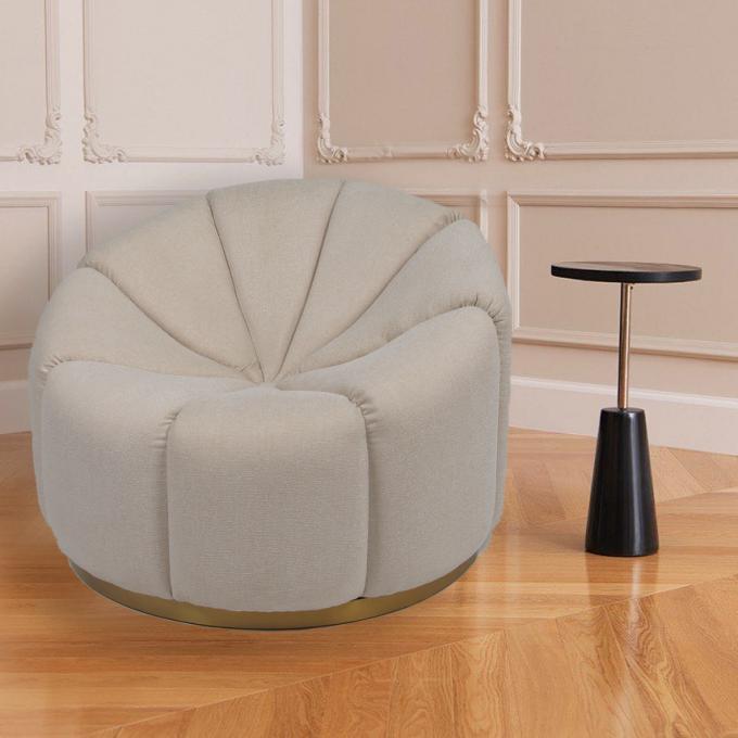 Wohnzimmer-Möbel-einzelne Samt-Kürbis-Freizeit Sofa With Metal Base 5