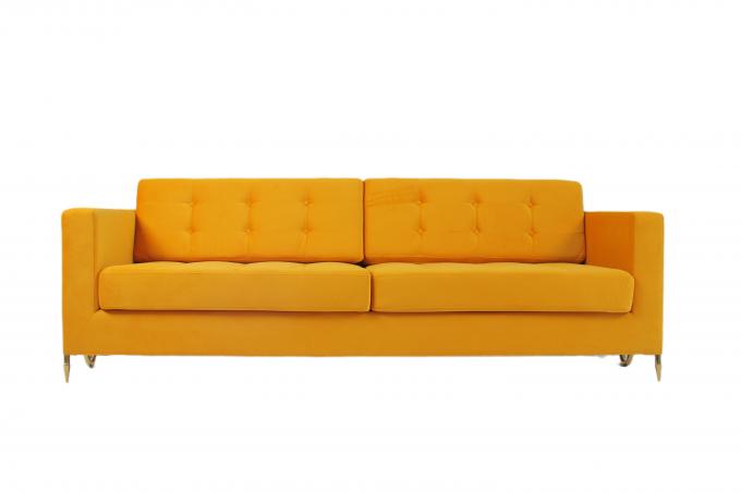 Modernes Wohnzimmer-Samt-Gewebe Sofa Couch 2240x960x820mm 1