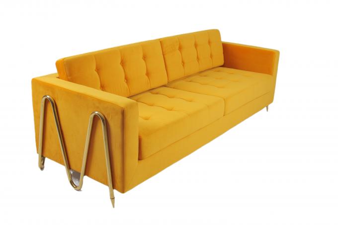 Modernes Wohnzimmer-Samt-Gewebe Sofa Couch 2240x960x820mm 2