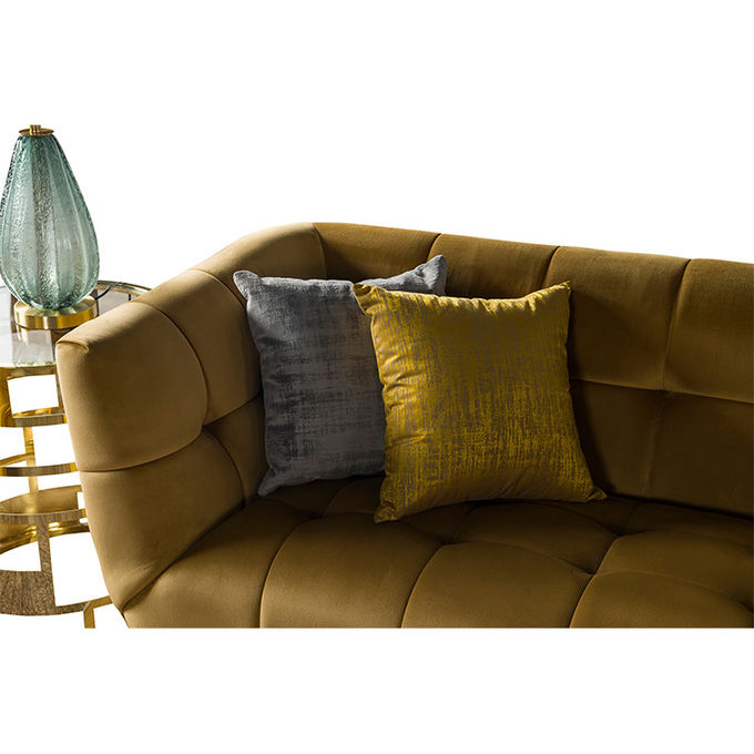 Basis-bequemes Wohnzimmer-Sofa W 210cm Gold 2
