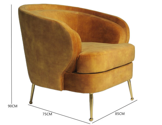 Moderne Wohnzimmer-Couches der Goldedelstahl-Bein-90cm 2