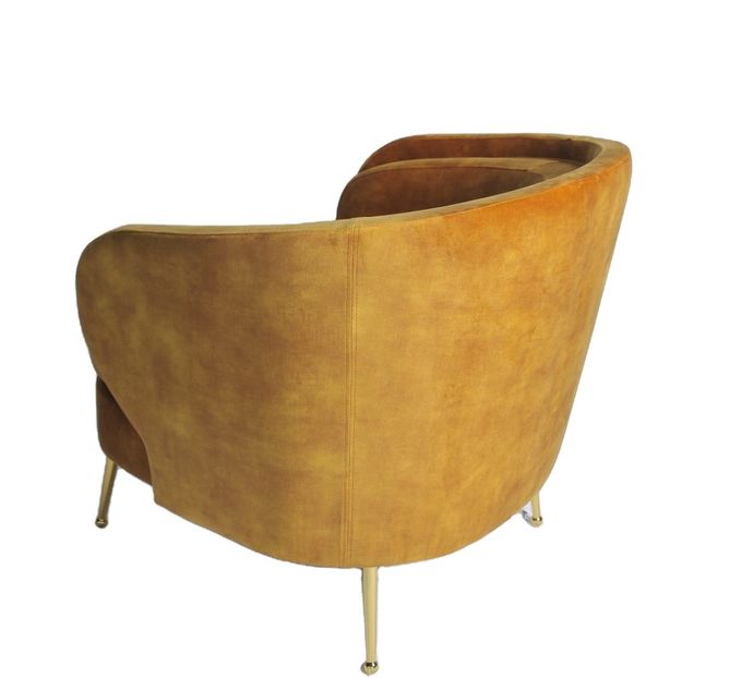 Moderne Wohnzimmer-Couches der Goldedelstahl-Bein-90cm 1