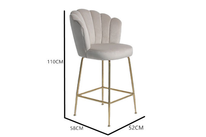 Moderne 52x58x110cm Samt-Esszimmer-Stühle der nordischen Art- 1