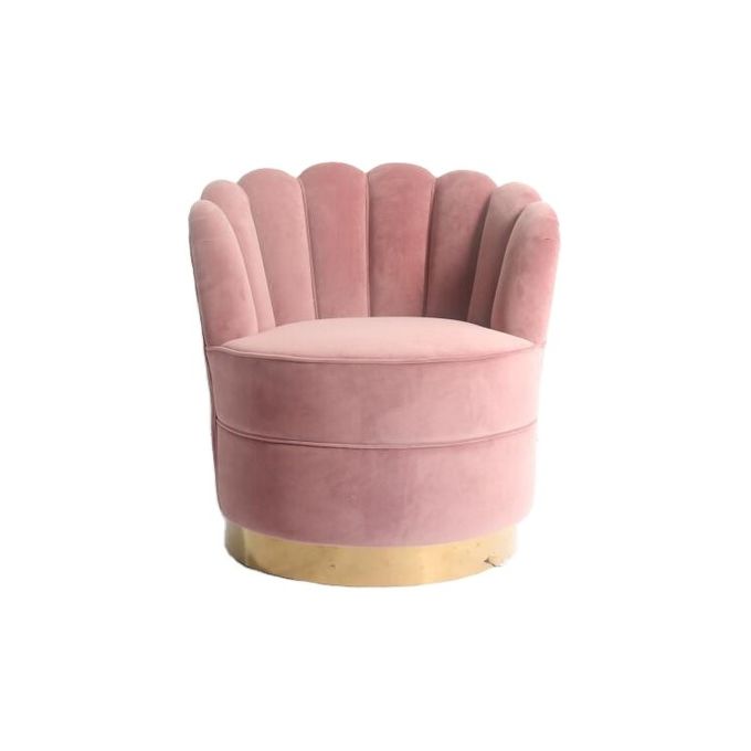 Moderne Blume formen Basis W76cm-Samt-Gewebe-Sofa With Golds SS 3