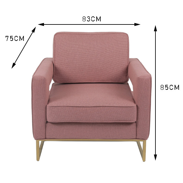 Gelegentlicher Stuhl des rosa modernen Wohnzimmer-0.47cbm 2