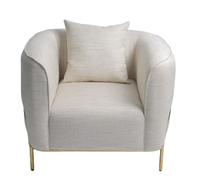 Gewebe 89*85*90CM gepolsterter Klubsessel mit Goldedelstahl 4