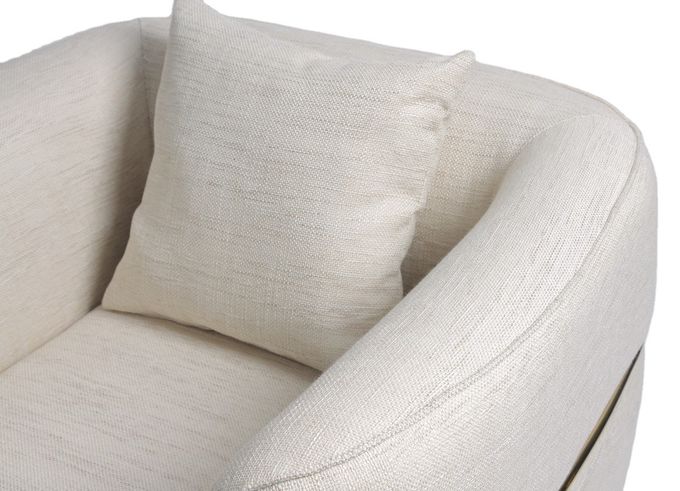 Gewebe 89*85*90CM gepolsterter Klubsessel mit Goldedelstahl 0