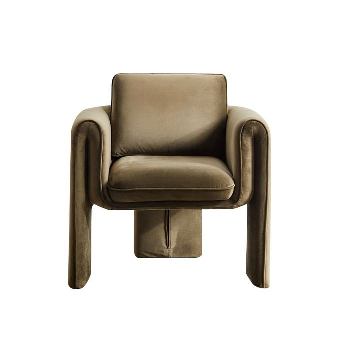 Einzelnes 75*82*70cm beige Samt-Lehnsessel-Wohnzimmer-Sofa 4