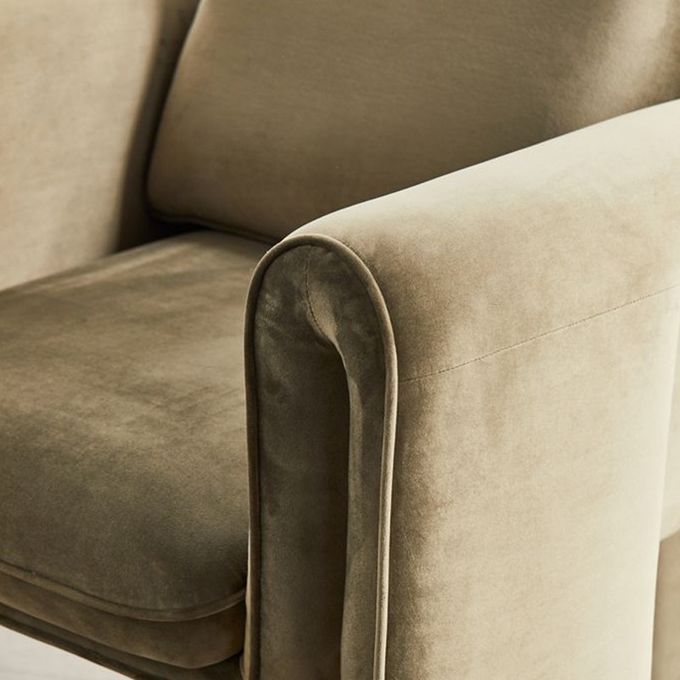 Einzelnes 75*82*70cm beige Samt-Lehnsessel-Wohnzimmer-Sofa 1