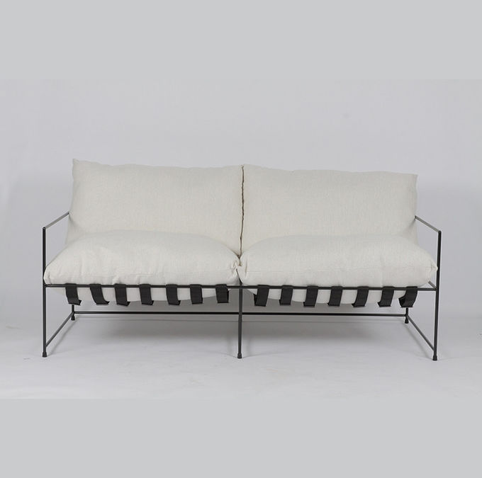 Fauler Stoff Art Iron Art Loveseat Sofa für das Ablesen von Freizeit-Licht-Luxus 1