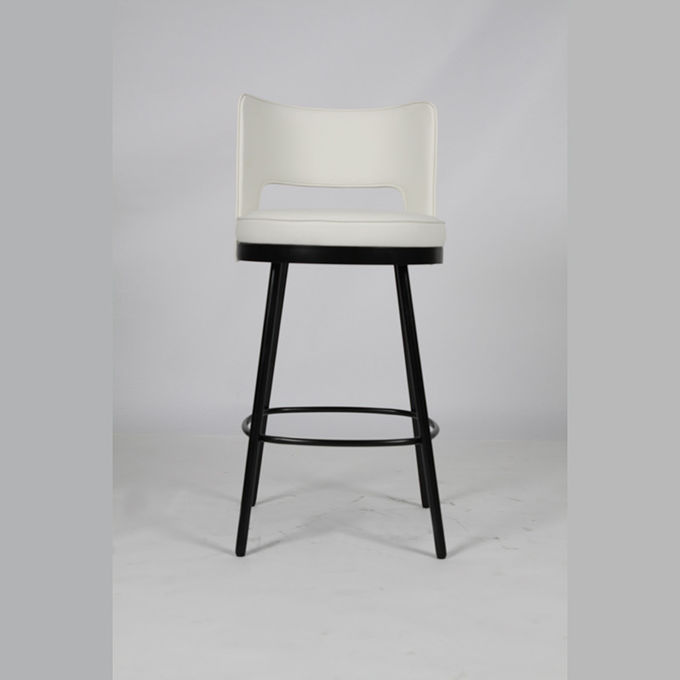 Weißer Kissen-Metallfuß-Schemel für Wohnzimmer-modernen Luxus 1