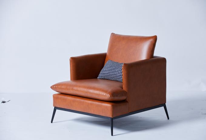 Lederner einzelner Freizeit-Stuhl-moderne Innenwohnzimmer-Luxusmöbel 1