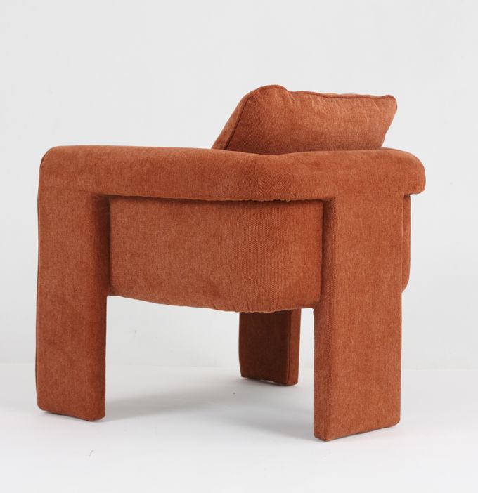 Wohnzimmer-Samt-polsterte Tri Bein-Freizeit-Stuhl modernen Entwurf 1