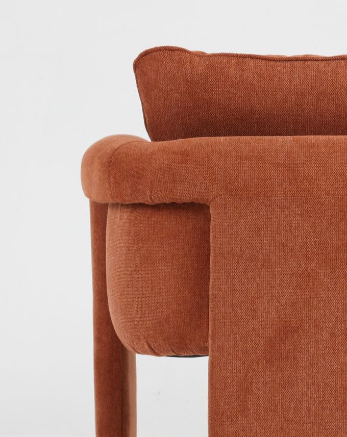 Wohnzimmer-Samt-polsterte Tri Bein-Freizeit-Stuhl modernen Entwurf 0